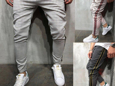 pants Men's Slim-fitting Cool Casual Sports Striped Side Ribbon Trousers - SALE LIKE LUXURY