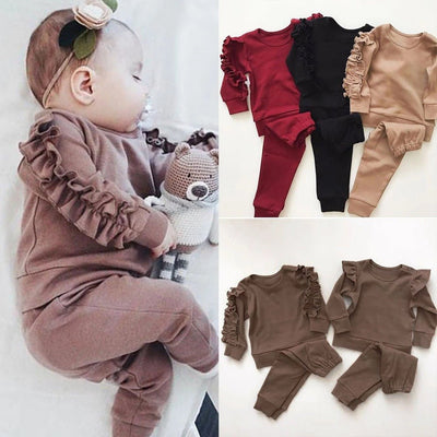 Newborn Baby Boys Girls Ruffles Jumper  clothe - SALE LIKE LUXURY