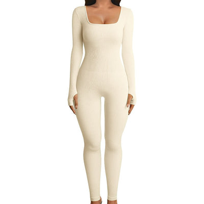 WOMEN Jumpsuit Sports Jumpsuit Bodysuits Long Sleeve Shapewear Hip Lift Yoga - SALE LIKE LUXURY