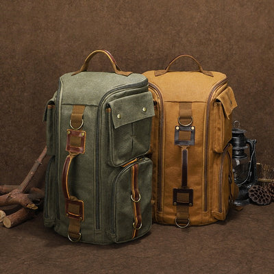 Men's Outdoor Leisure Waterproof Large Capacity Canvas Vintage Backpack - SALE LIKE LUXURY