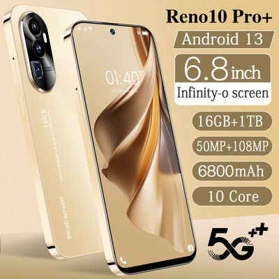 LUXURY PHONE New Original Reno 10 Pro Smartphone 5G 6.8HD 16G+1T Dual Sim Cellphones Android - SALE LIKE LUXURY