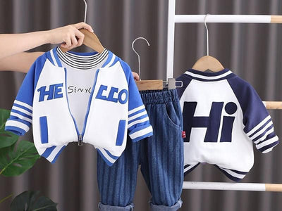 boy cloth & suit Boys' Letter Baseball Uniform Sports Suit - SALE LIKE LUXURY