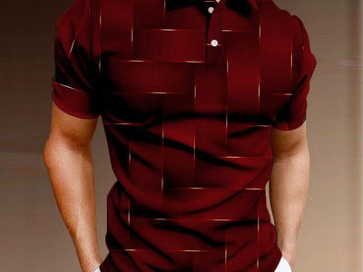 men t shirt Digital Printing Design Simple Short-sleeved Polo Shirt - SALE LIKE LUXURY