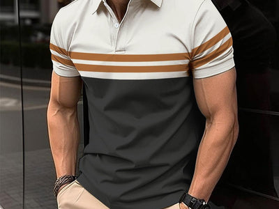 Striped Printed Men's Casual Polo Shirt - SALE LIKE LUXURY