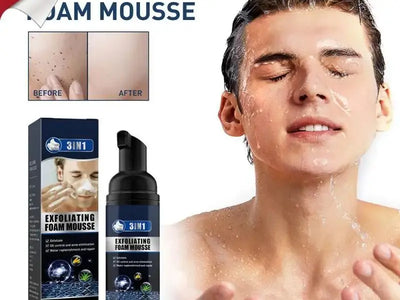 Men's Exfoliating Mousse Face Washing Oil Control Skin Care and brightening - SALE LIKE LUXURY