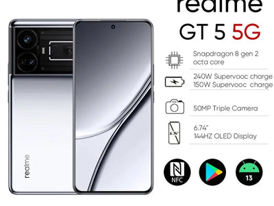 LUXURY PHONEUnlocked Global ROM realme GT 5 5G Snapdragon 8'' 44Hz OLED - SALE LIKE LUXURY