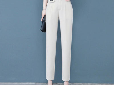 New High-waisted Draped Breasted Design Shows Thin Harun Pants For Women - SALE LIKE LUXURY