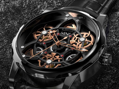 men watch hand Black Gold Trend Three Dimensional Watch nice - SALE LIKE LUXURY